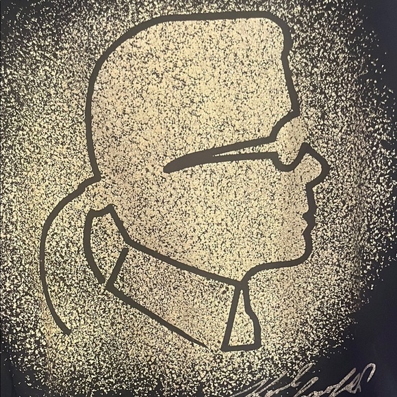 Karl Lagerfeld Black Sweatshirt with Gold Graphic - Picture 4 of 8